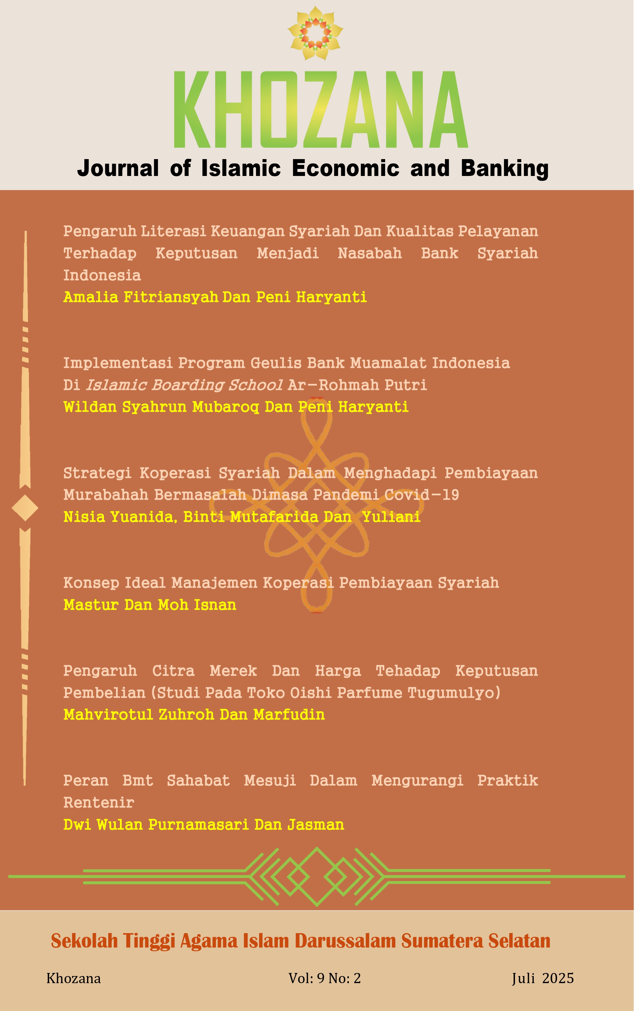 					View Vol. 9 No. 2 (2025): Lembaga Keuangan Syariah
				